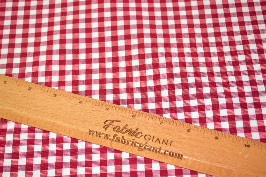 Printed Small Gingham Canvas Fabric