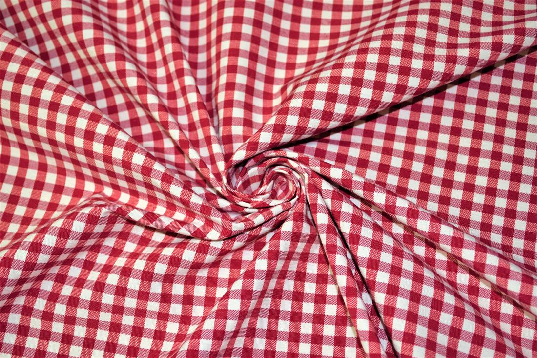 Printed Small Gingham Canvas Fabric