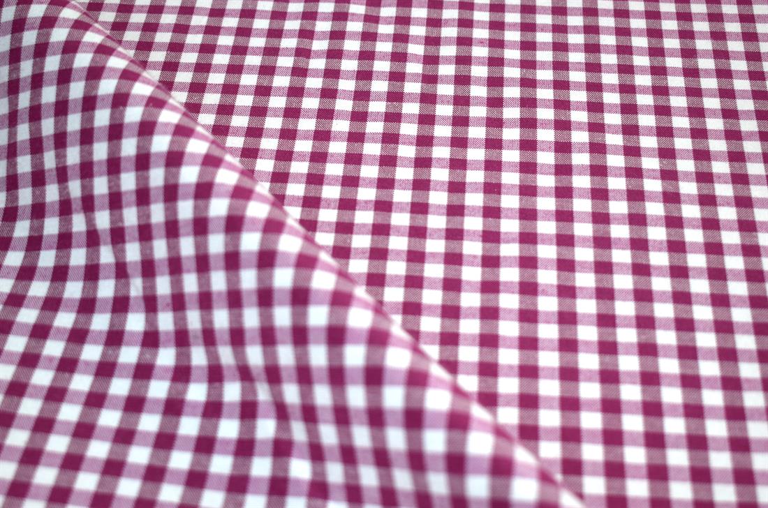 Printed Small Gingham Canvas Fabric