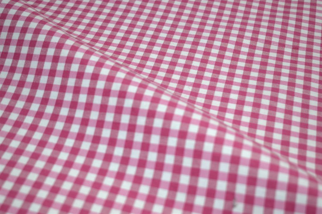 Printed Small Gingham Canvas Fabric