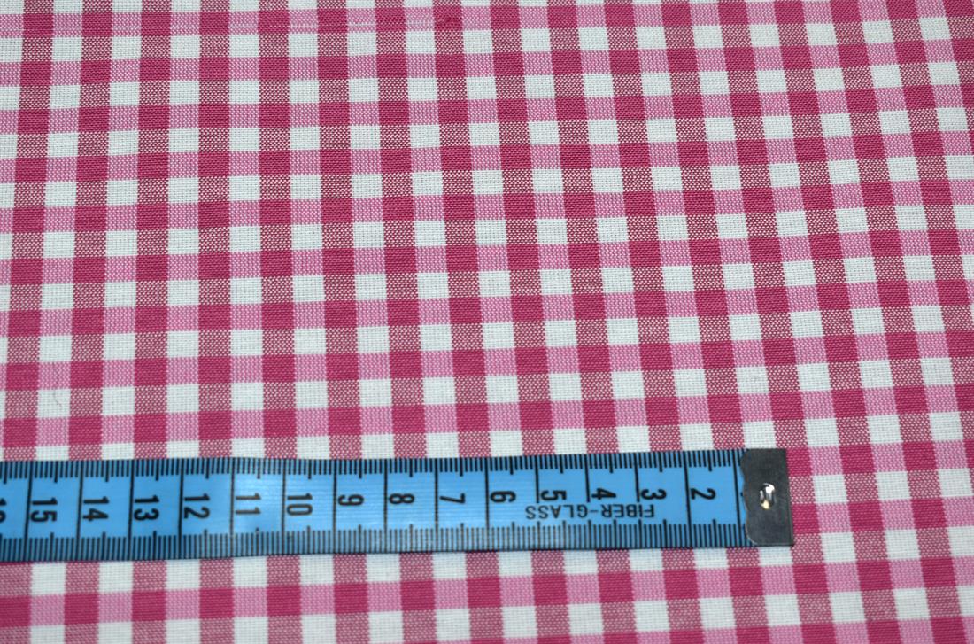 Printed Small Gingham Canvas Fabric