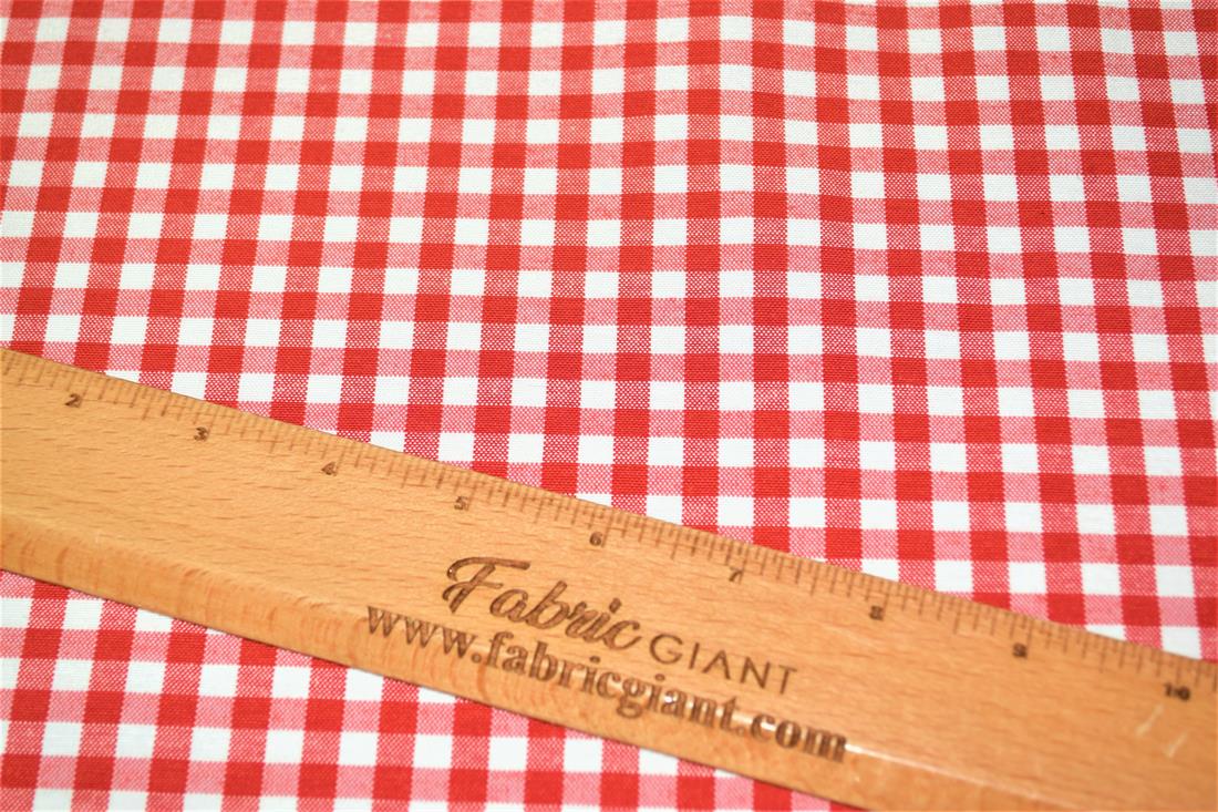 Printed Small Gingham Canvas Fabric
