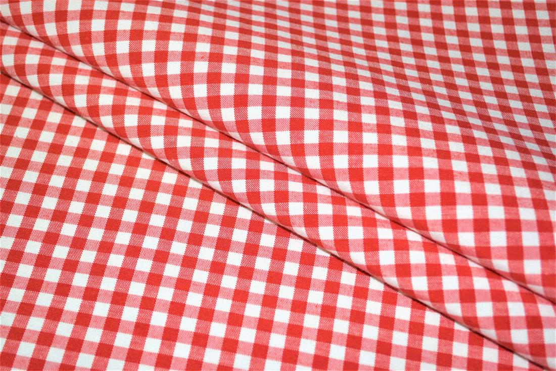 Printed Small Gingham Canvas Fabric