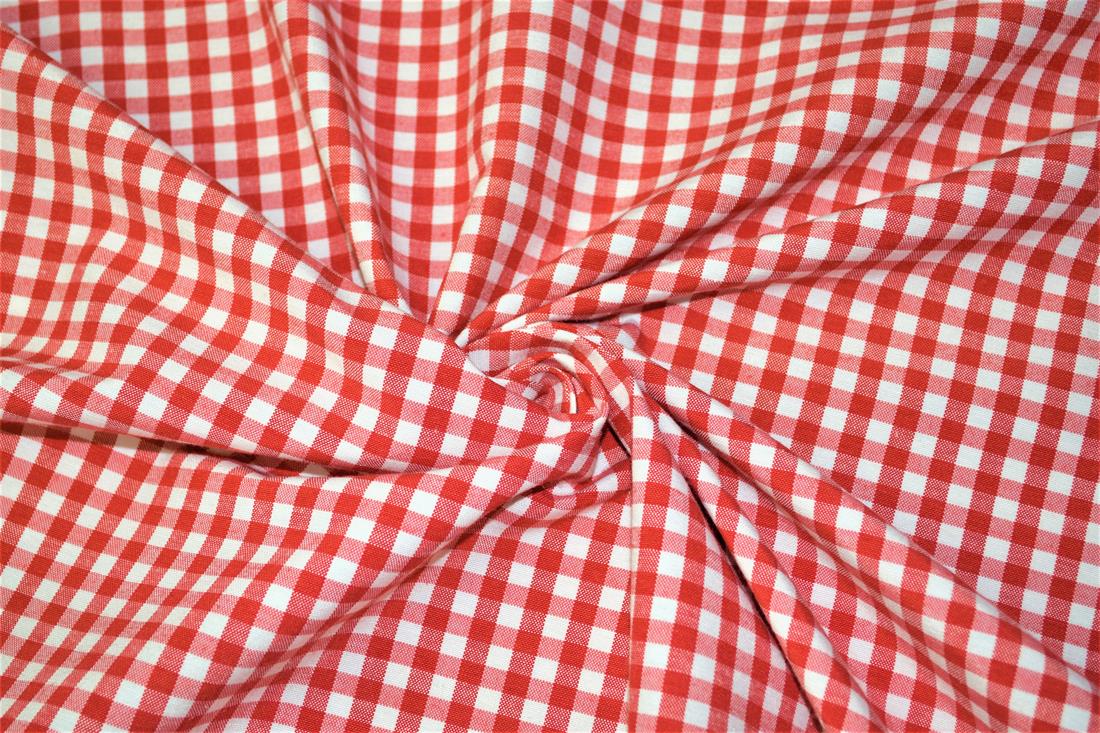 Printed Small Gingham Canvas Fabric