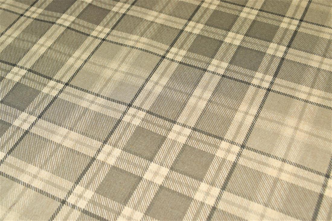 Tartan Print Linen