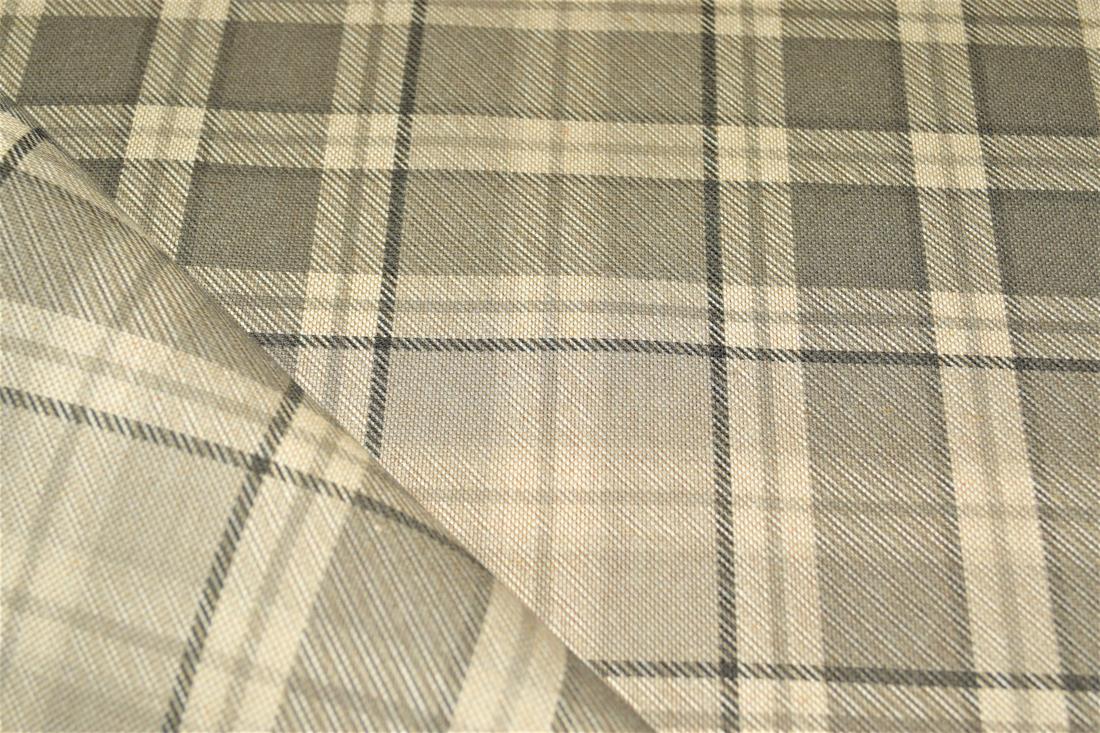 Tartan Print Linen