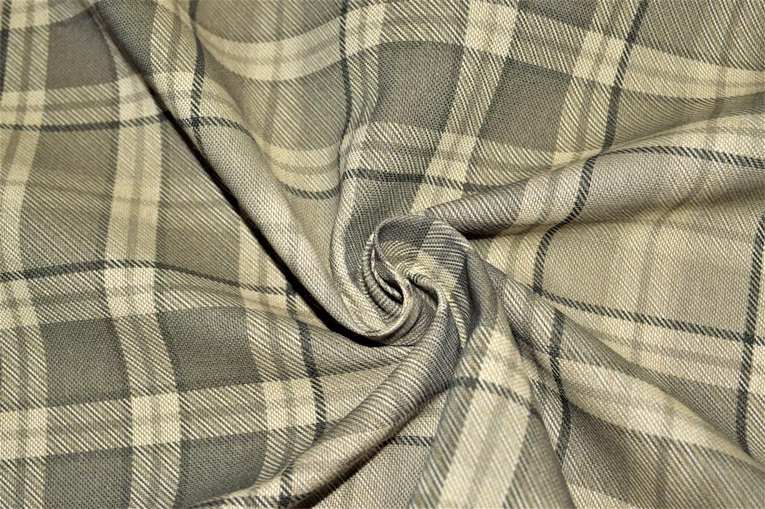 Tartan Print Linen
