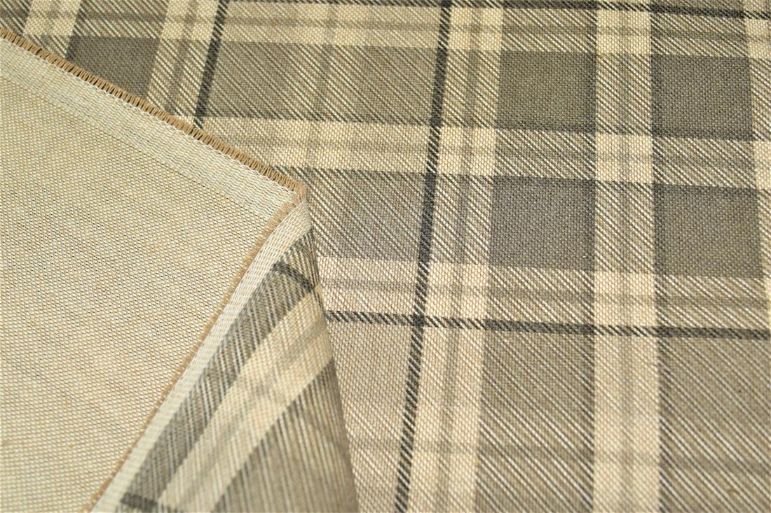 Tartan Print Linen