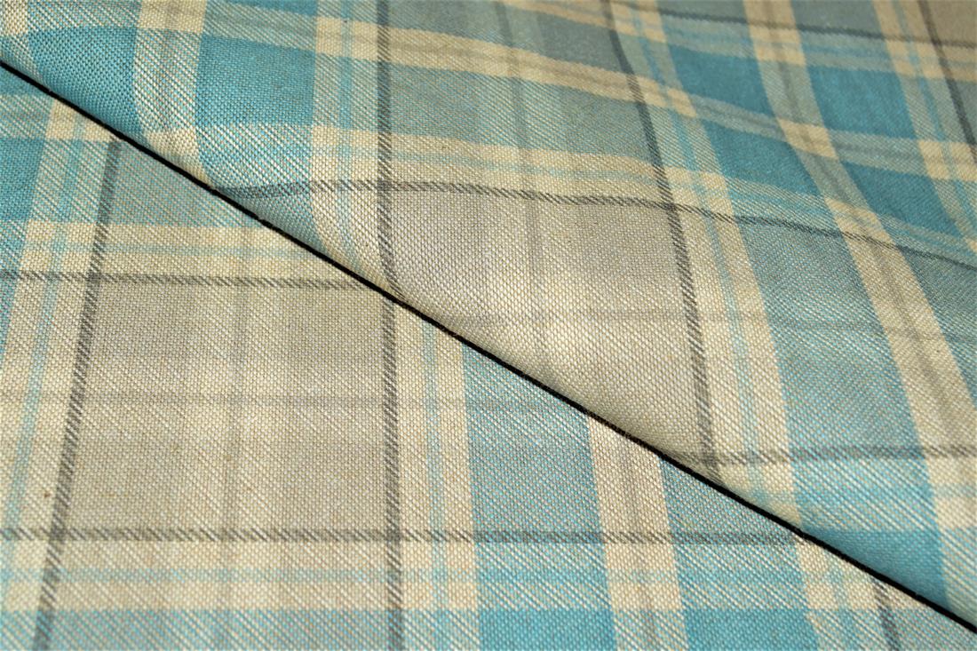 Tartan Print Linen