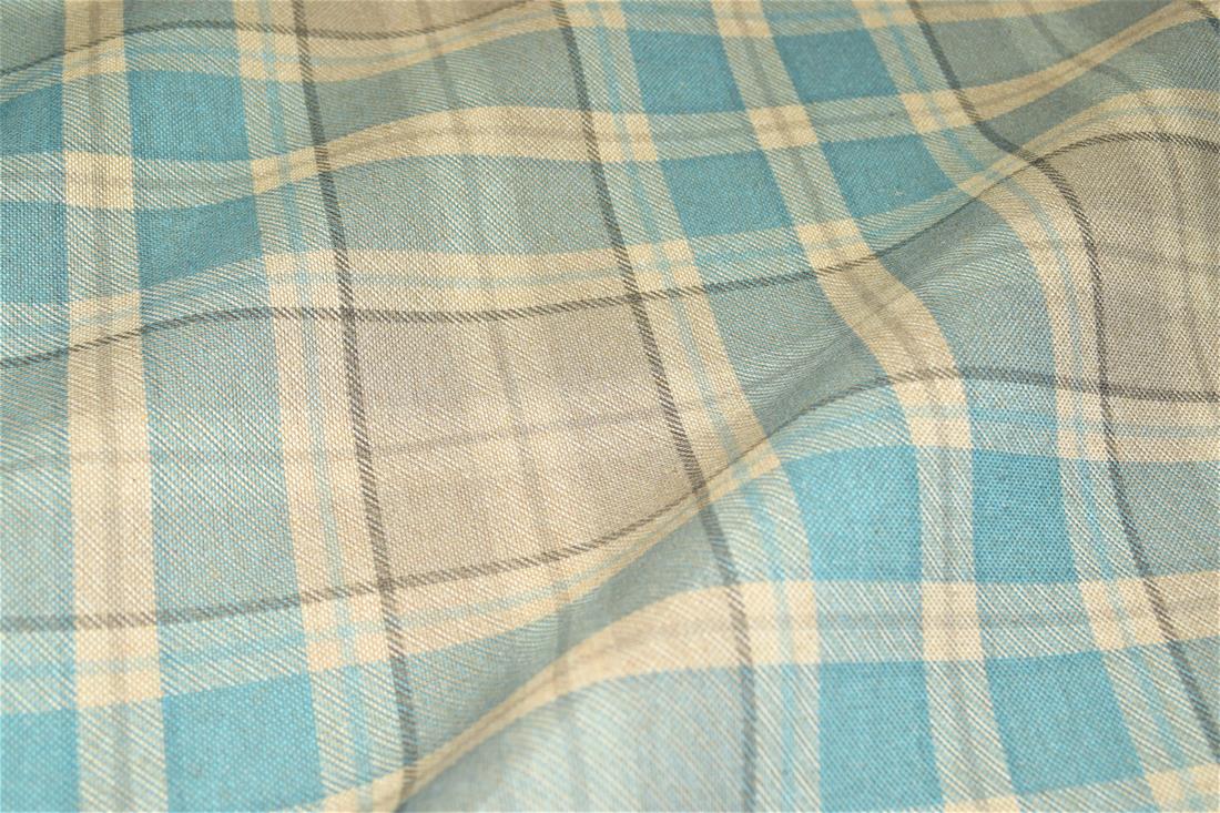 Tartan Print Linen