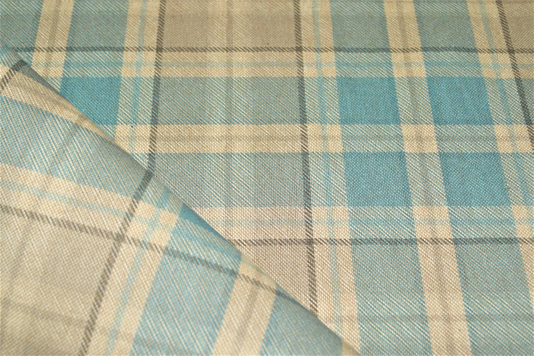 Tartan Print Linen