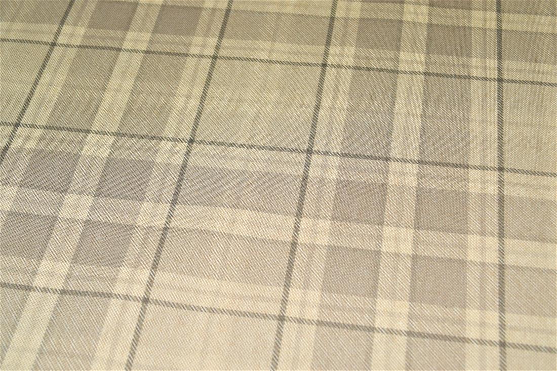 Tartan Print Linen