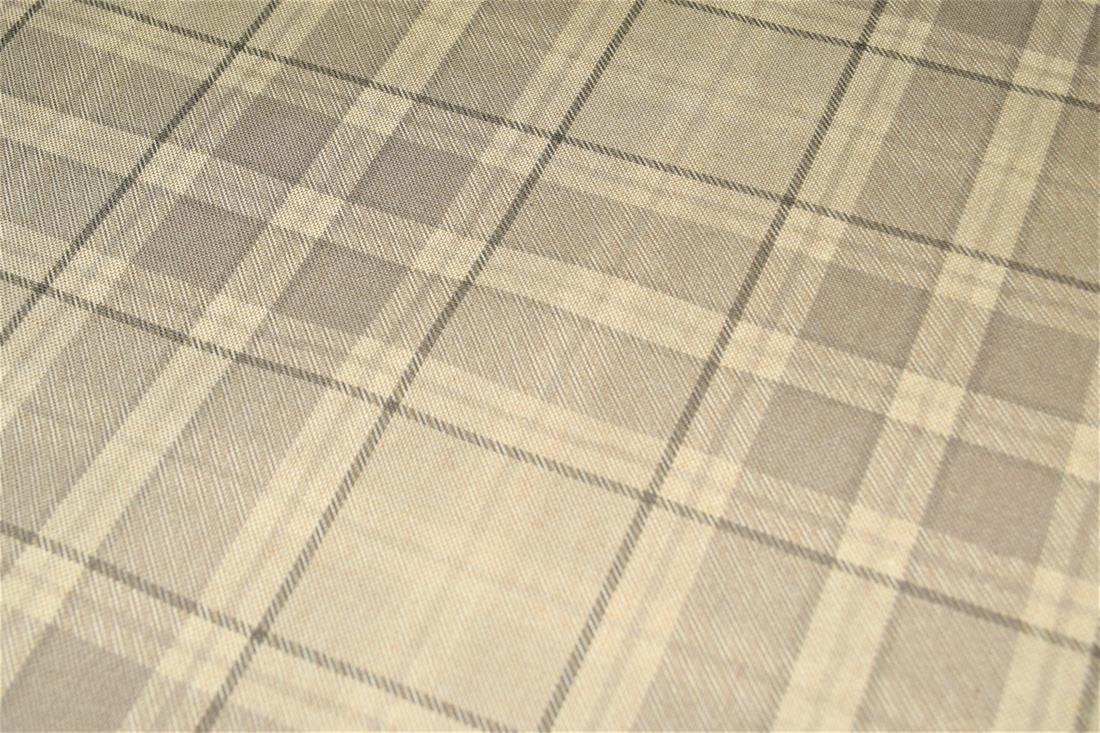 Tartan Print Linen