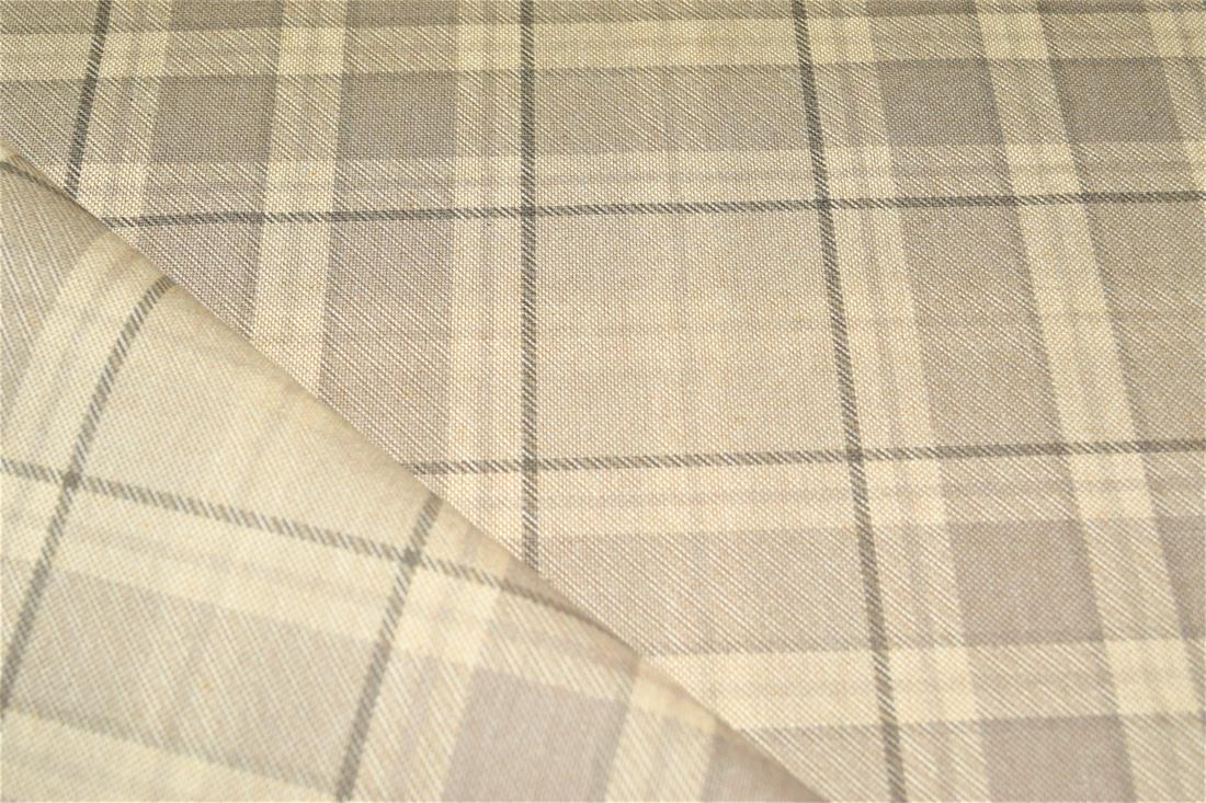 Tartan Print Linen