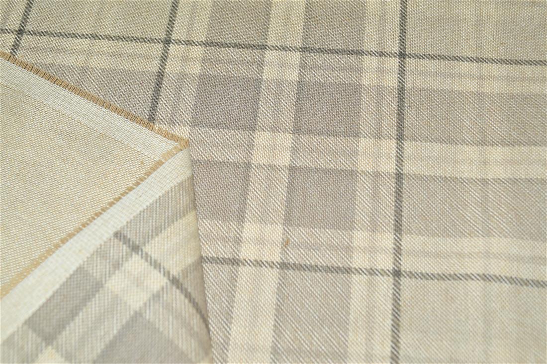 Tartan Print Linen