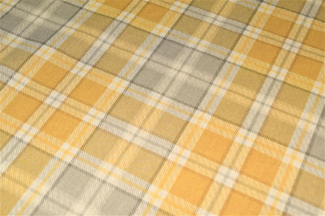 Tartan Print Linen