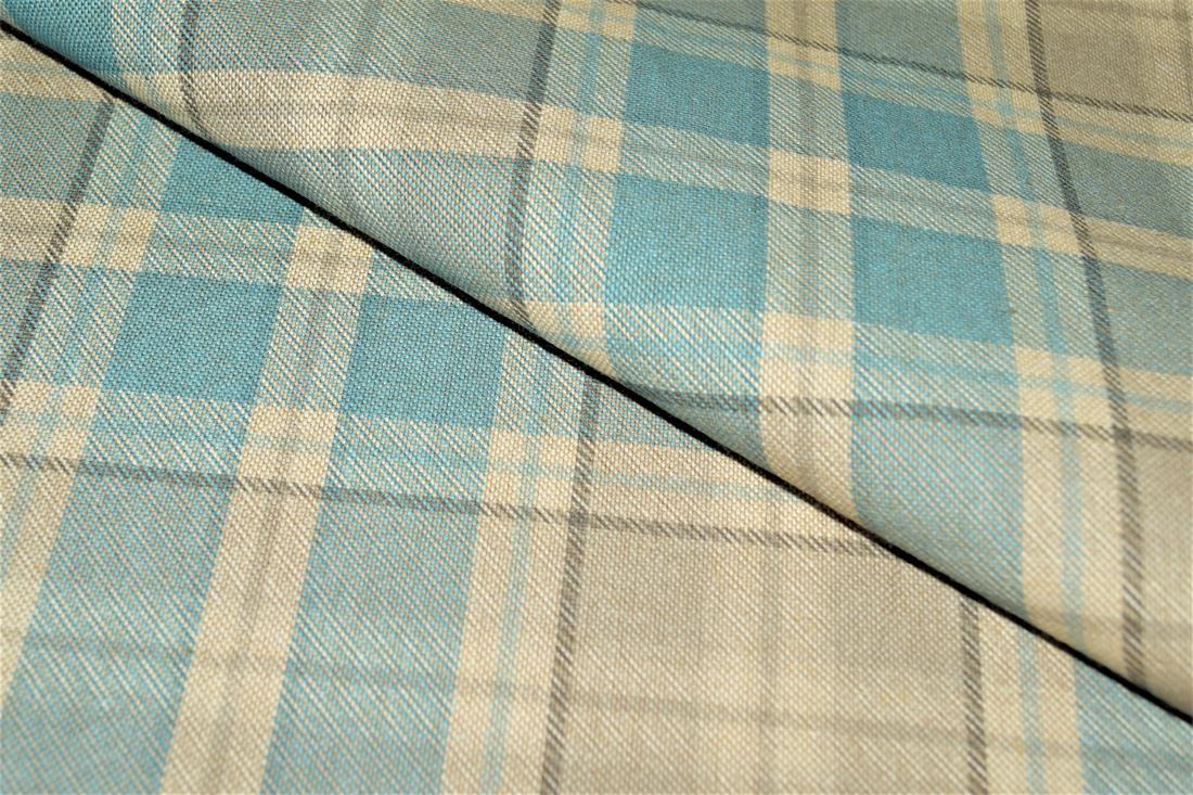 Tartan Print Linen