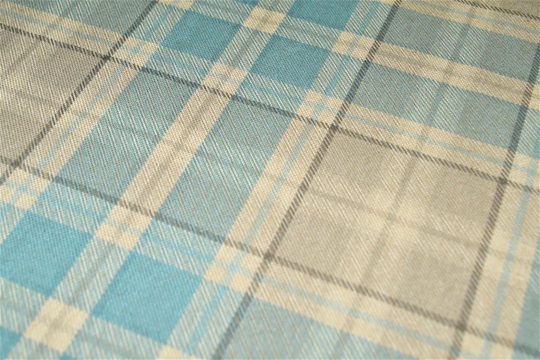 Tartan Print Linen