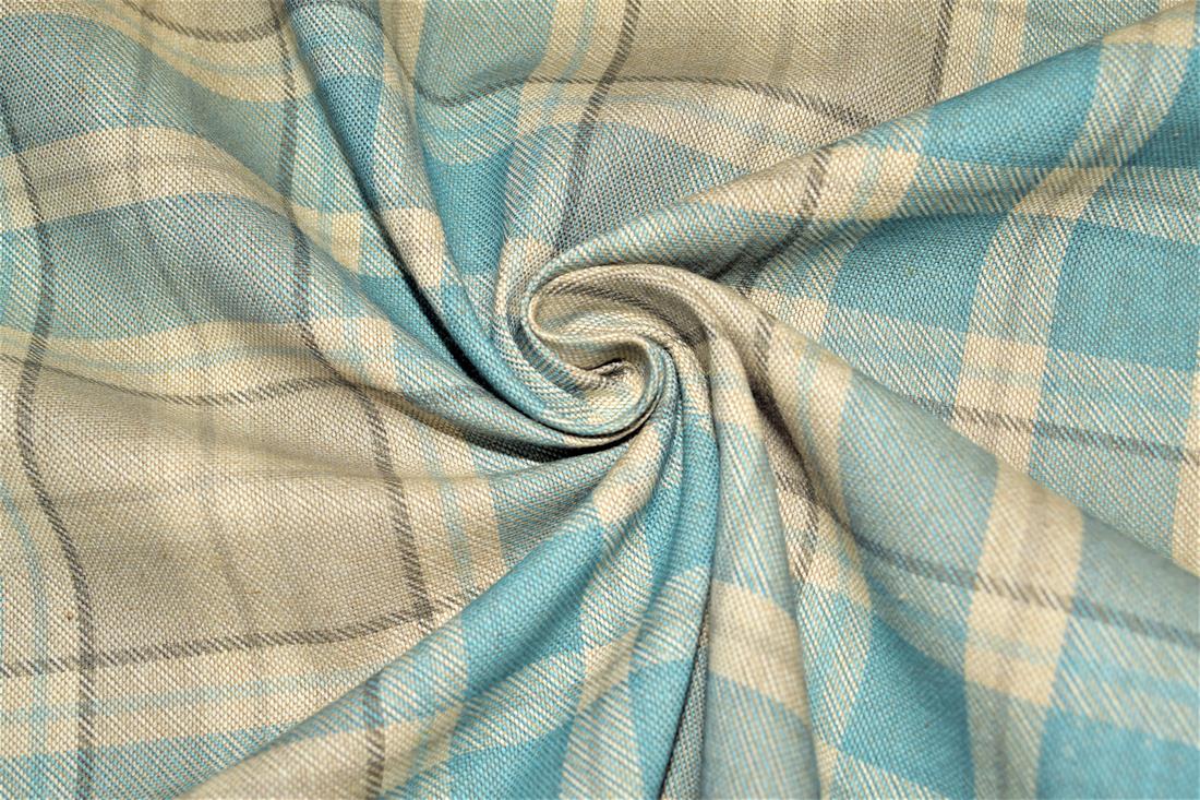 Tartan Print Linen