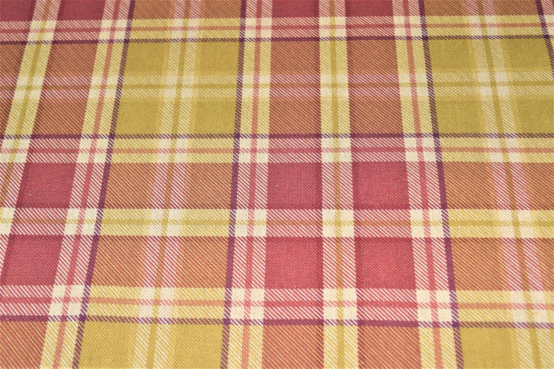 Tartan Print Linen