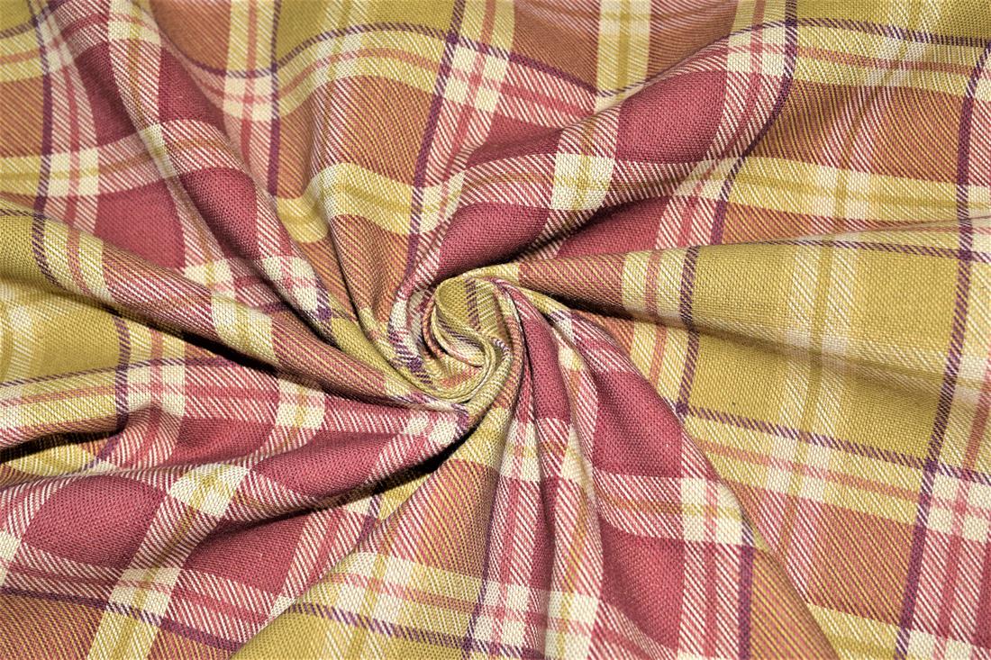 Tartan Print Linen