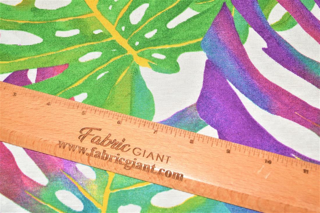 Tropical Leaves Summer Printed Digital Canvas Fabric