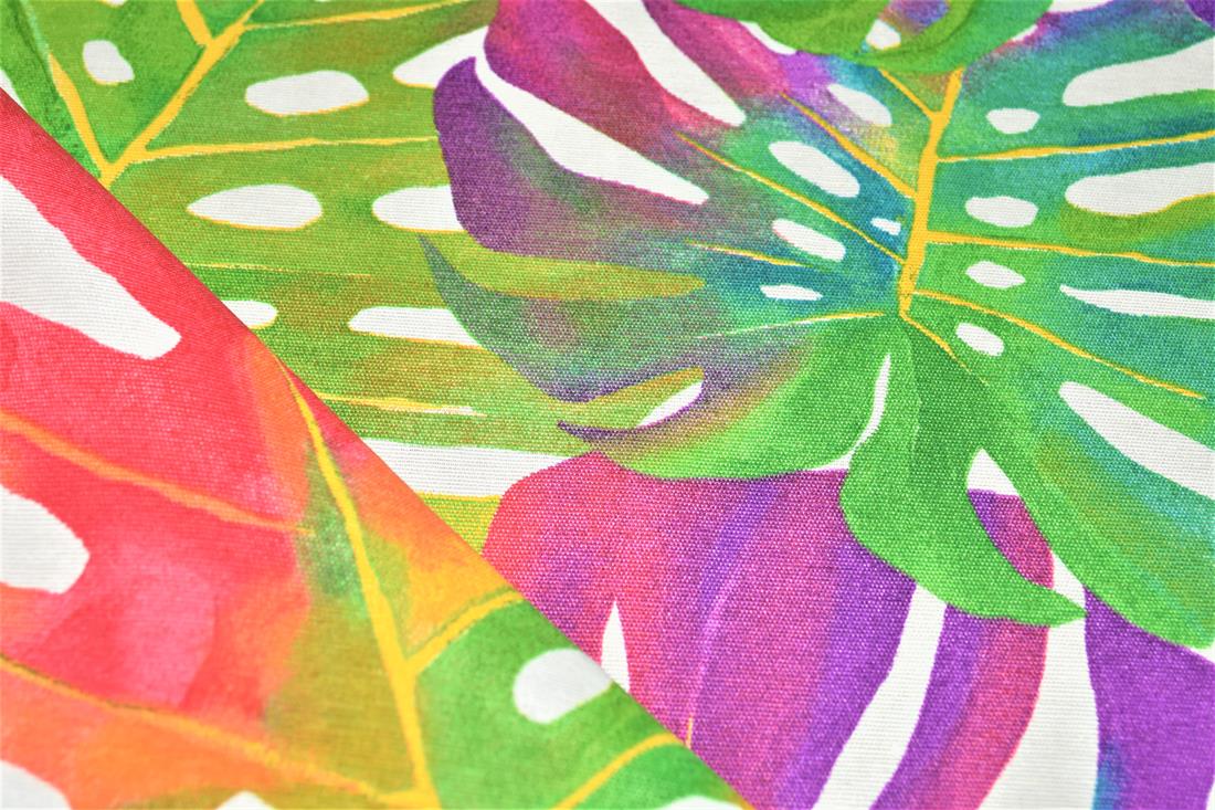 Tropical Leaves Summer Printed Digital Canvas Fabric