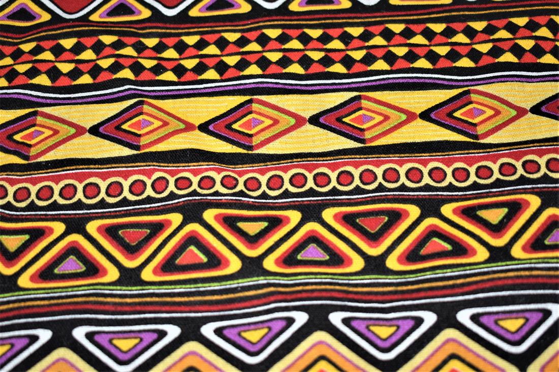 Black Printed Canvas Fabric