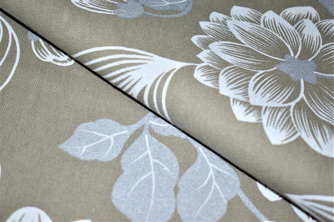 Light Brown Printed Canvas Fabric