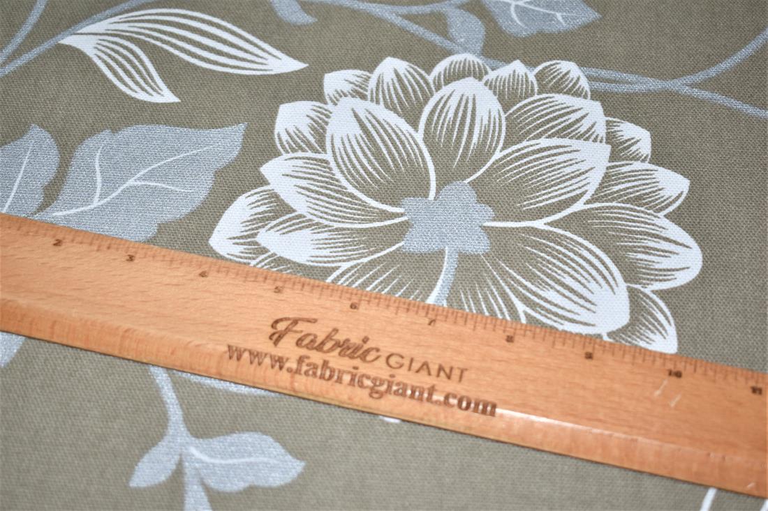 Light Brown Printed Canvas Fabric