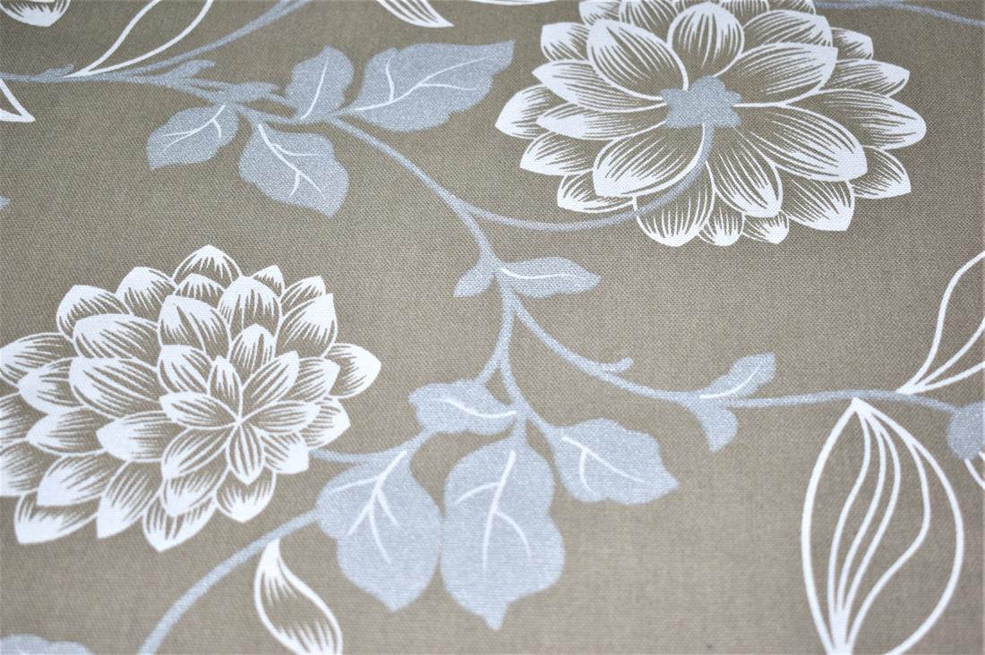 Light Brown Printed Canvas Fabric