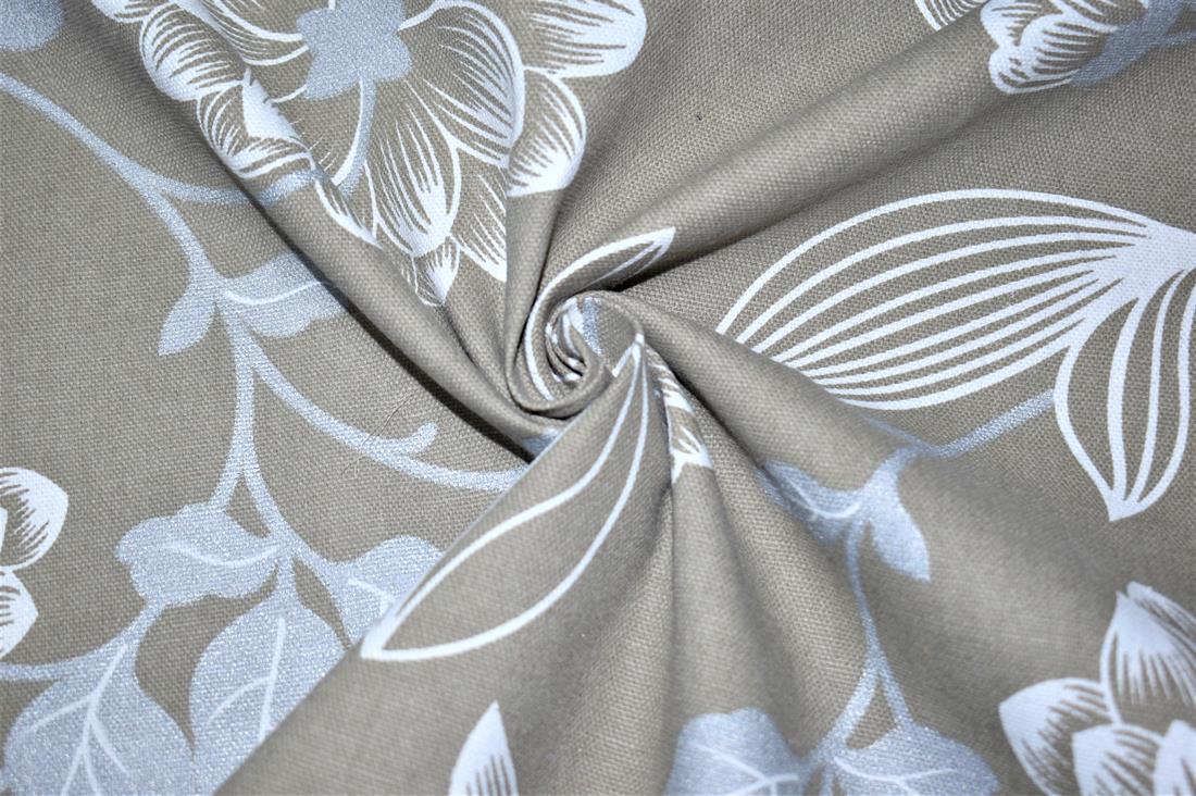 Light Brown Printed Canvas Fabric