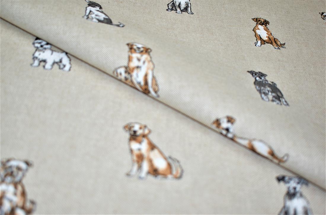 Natural Shabby Dogs Linen