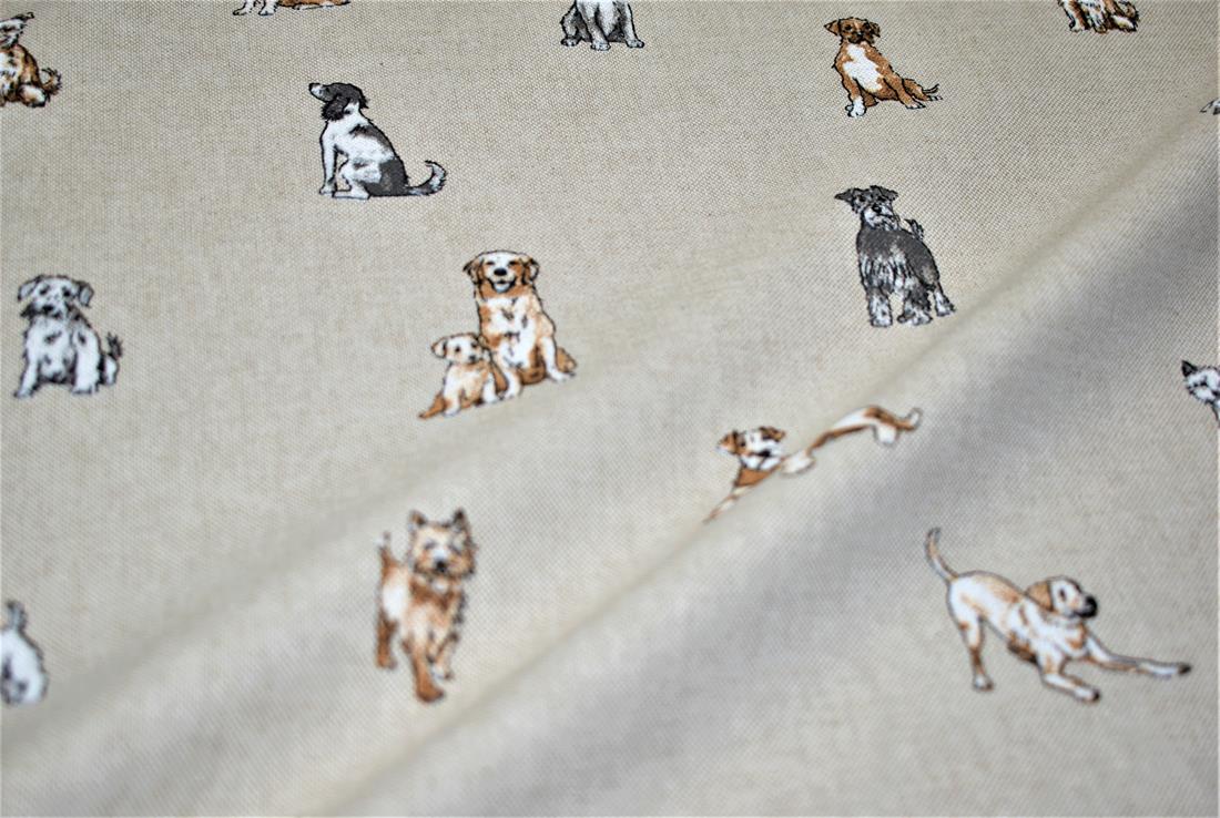 Natural Shabby Dogs Linen