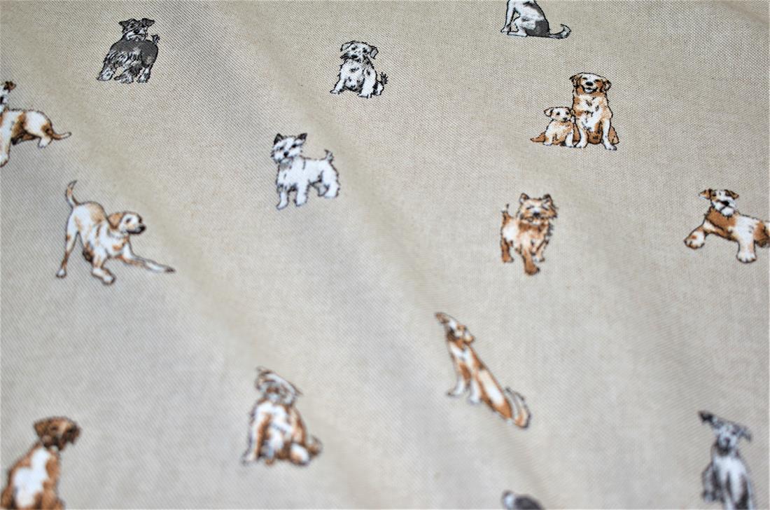 Natural Shabby Dogs Linen