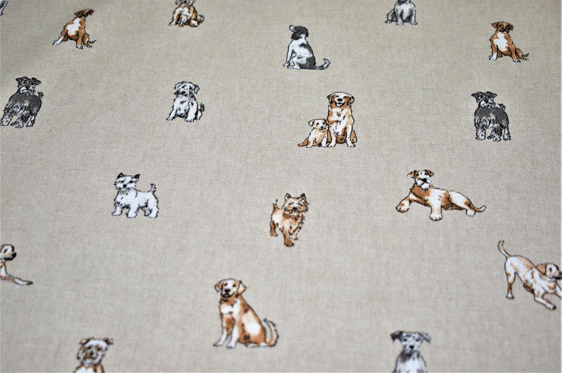 Natural Shabby Dogs Linen