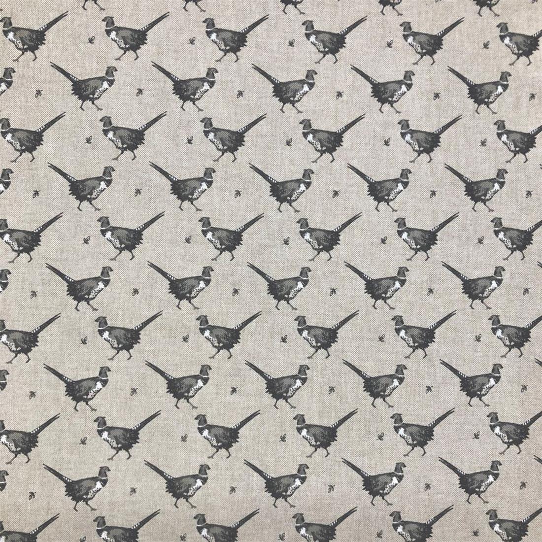 Natural Vintage Pheasants Linen