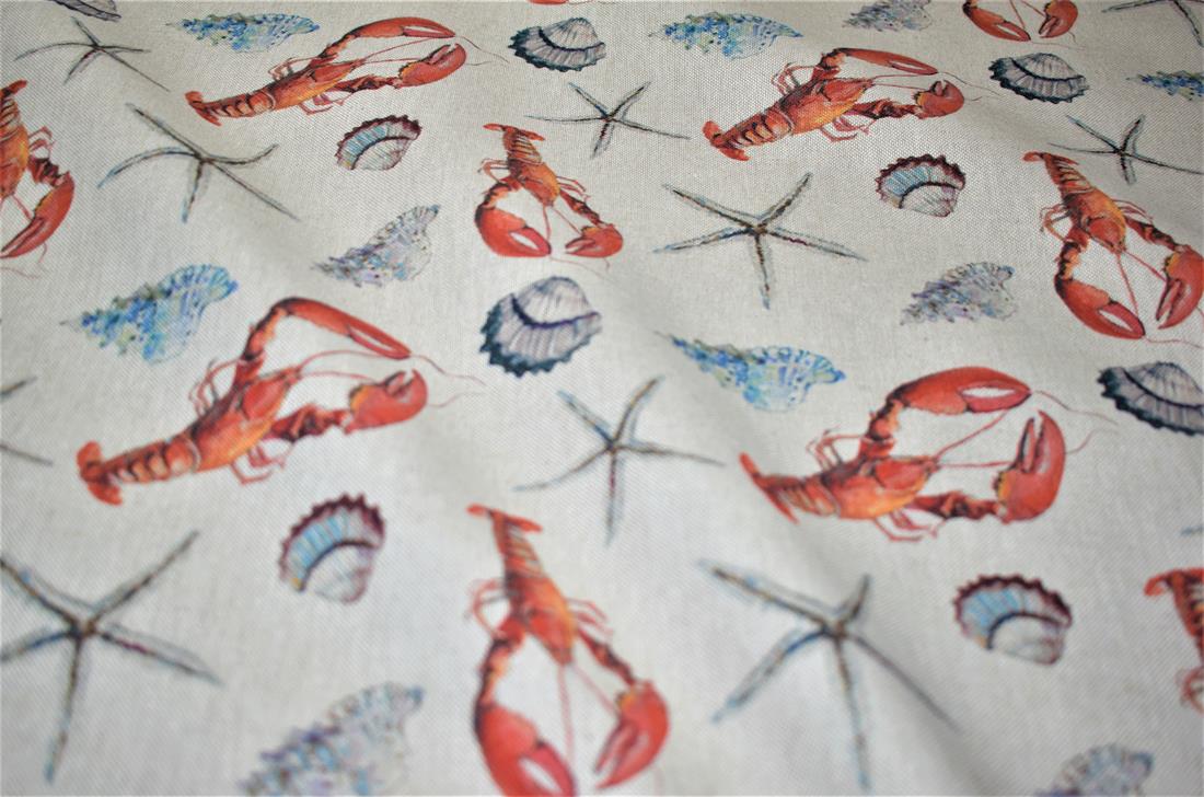 Natural Under The Sea Printed Digital Canvas Fabric