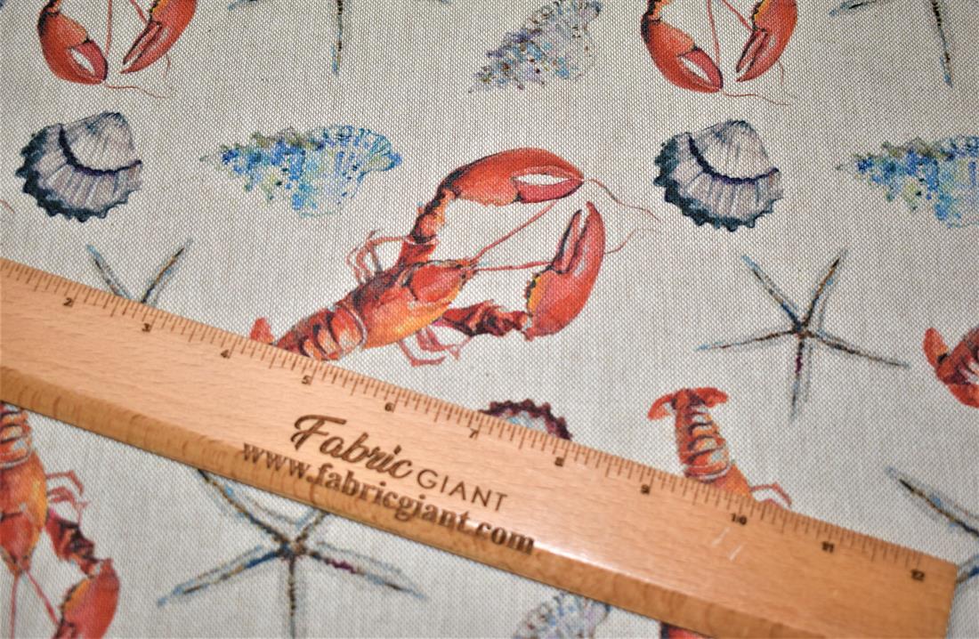 Natural Under The Sea Printed Digital Canvas Fabric