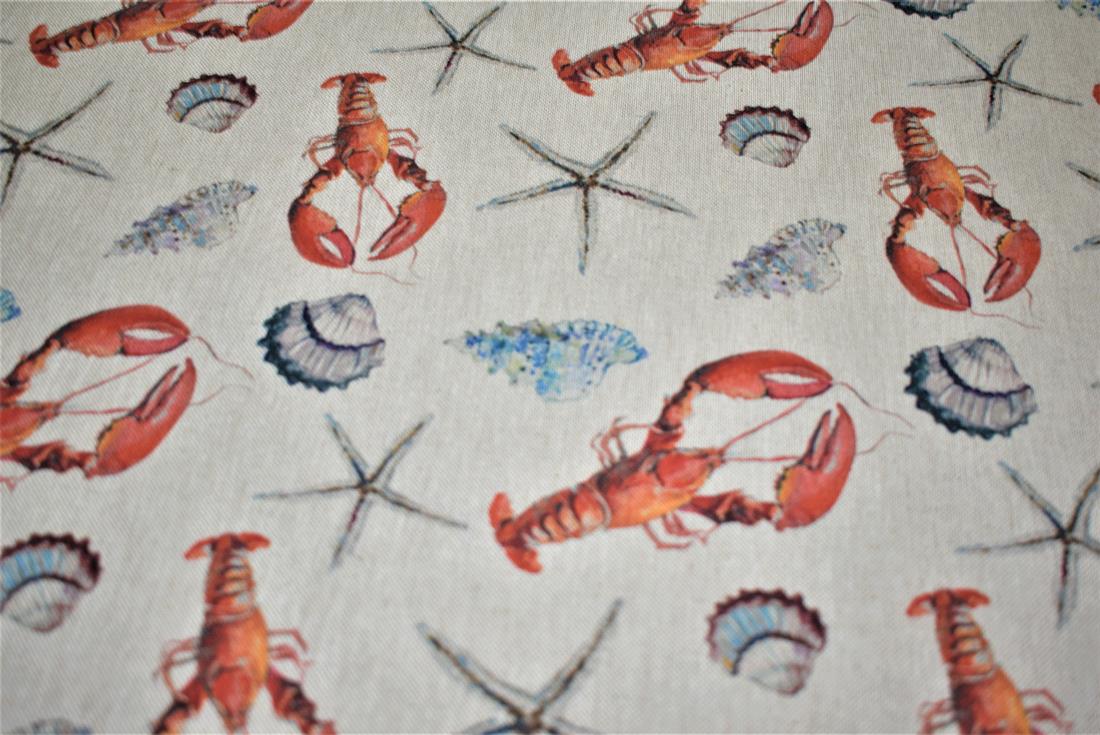 Natural Under The Sea Printed Digital Canvas Fabric