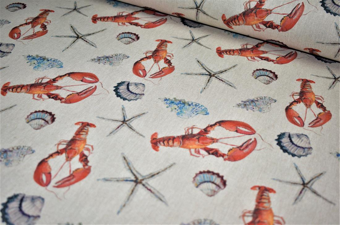 Natural Under The Sea Printed Digital Canvas Fabric