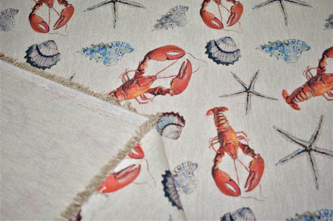 Natural Under The Sea Printed Digital Canvas Fabric