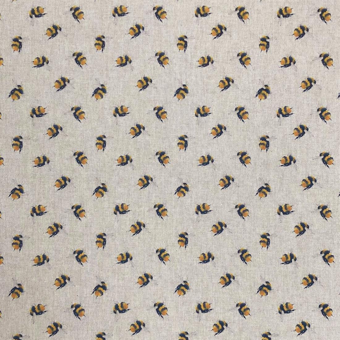 Natural Miniture Bumblebees Cotton Rich Linen