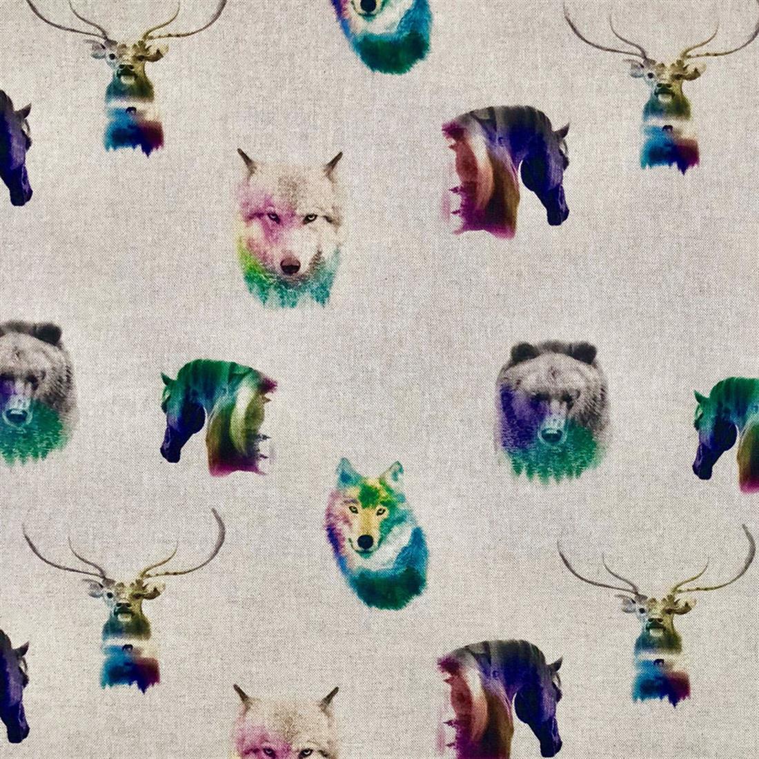 Natural Animals Cotton Rich Linen