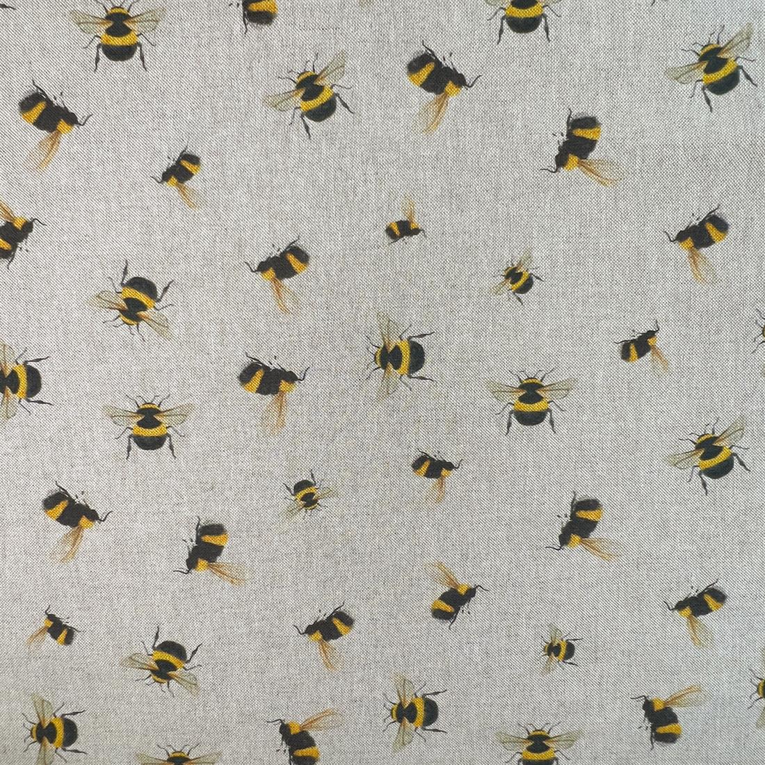 Natural Honey Bees Printed Digital Canvas Fabric