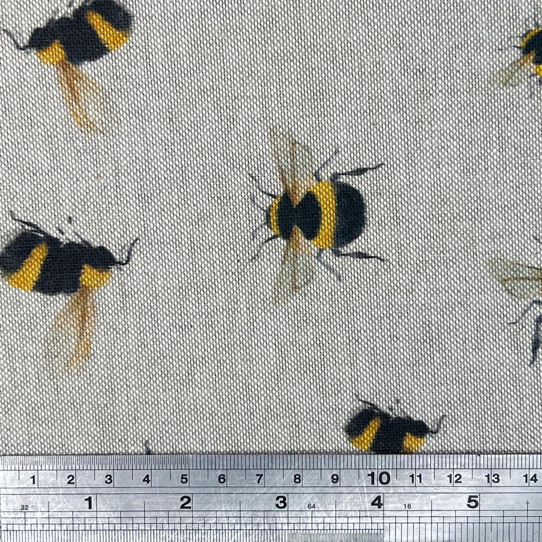 Natural Honey Bees Printed Digital Canvas Fabric