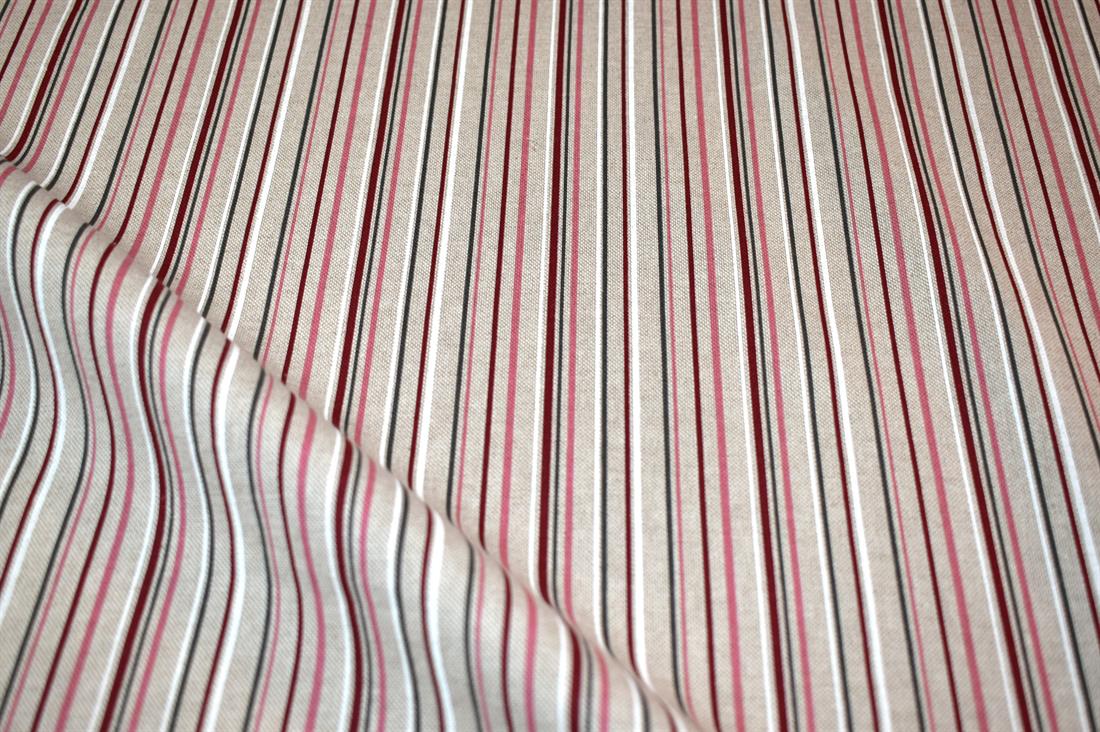 Natural Strips Printed Digital Canvas Fabric