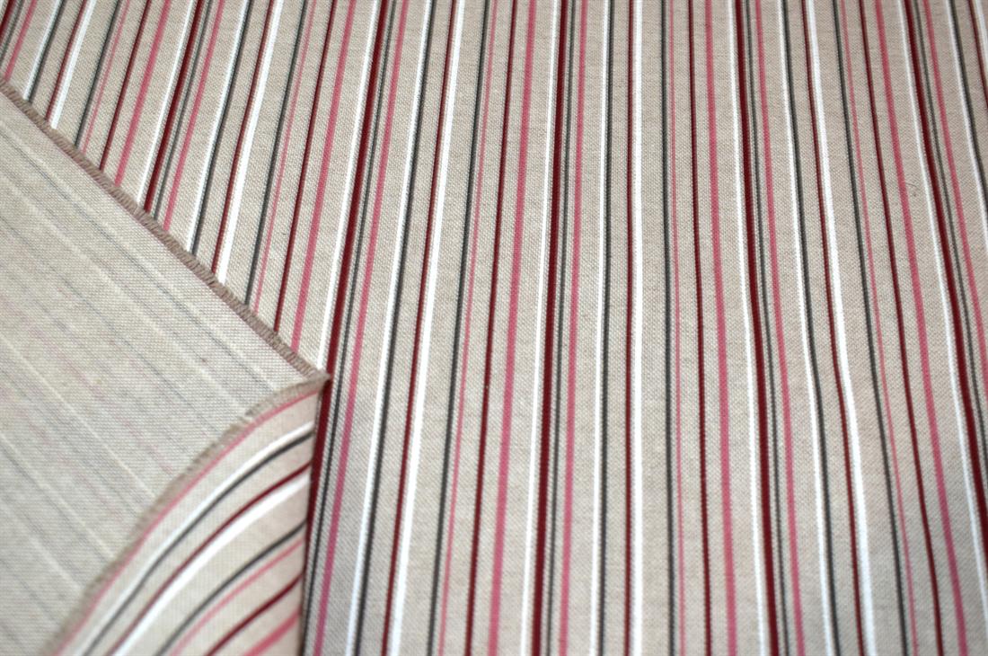Natural Strips Printed Digital Canvas Fabric