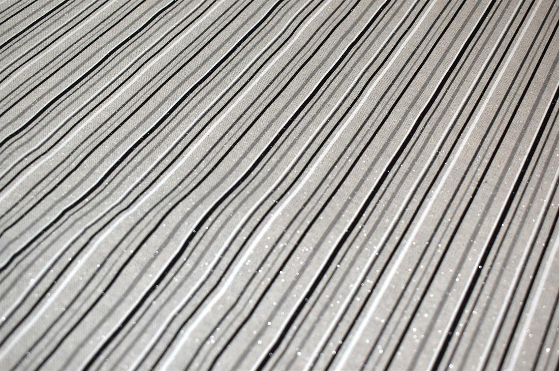 Light Grey Sparkle Strips Printed Digital Canvas Fabric