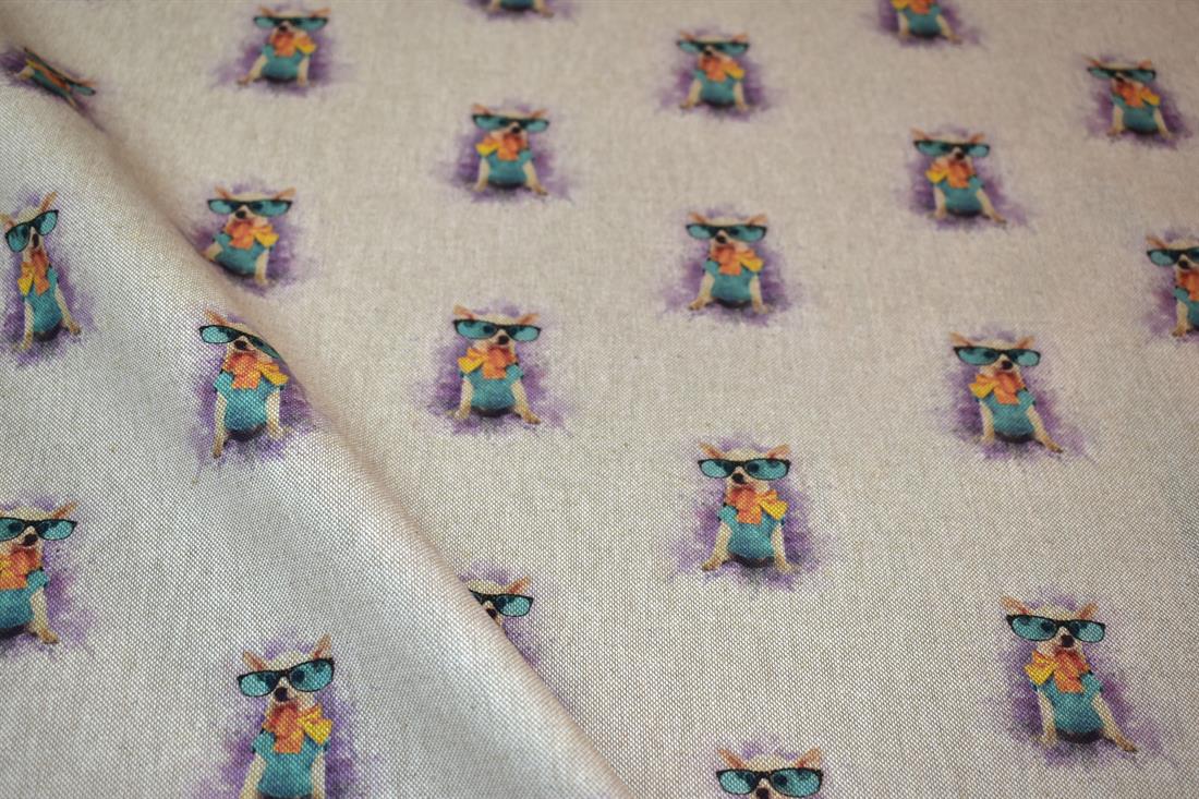 Natural Printed Digital Canvas Fabric